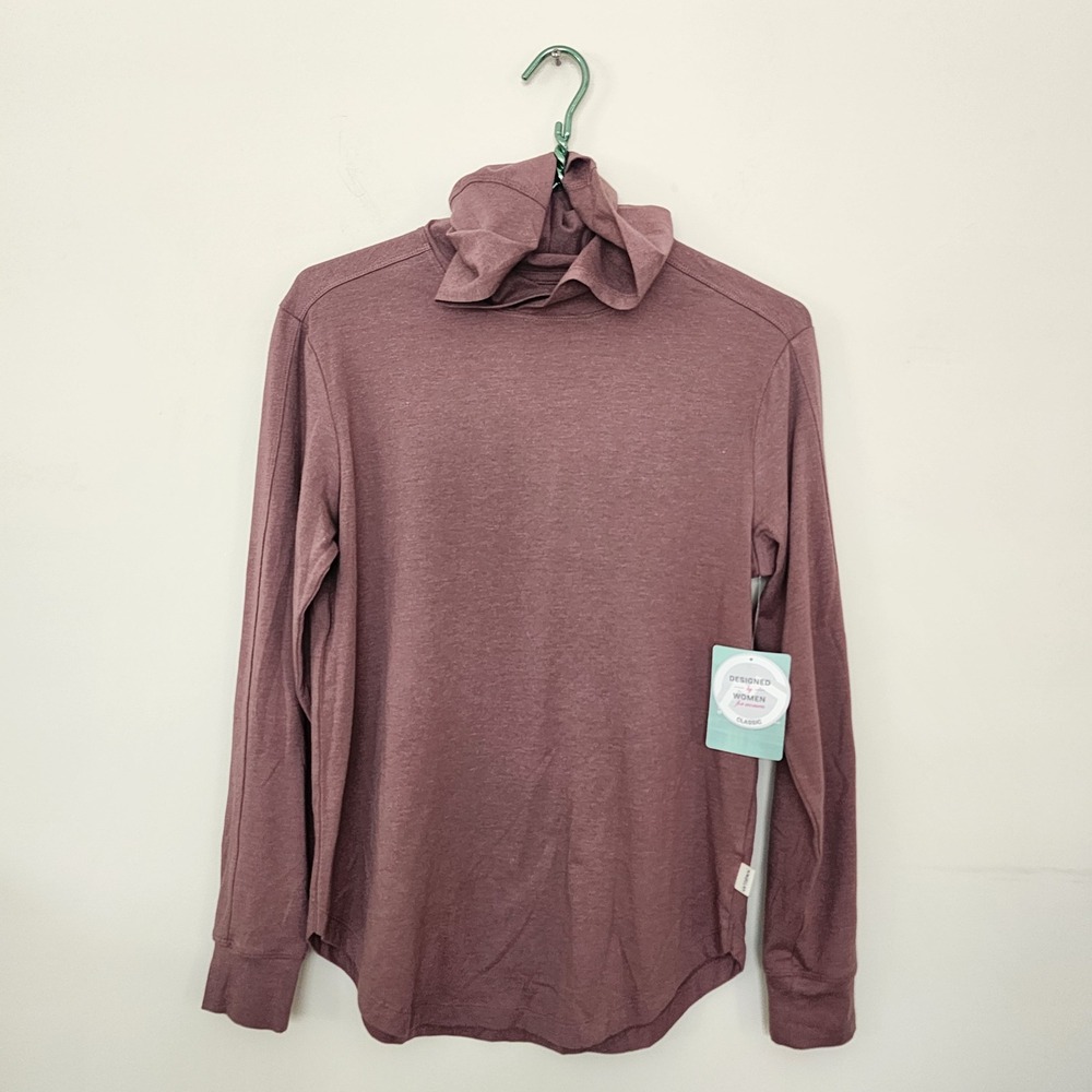 Magellan Outdoors Womens Hoodie Small Mauve Heather Long Sleeve Classic Fit NWT